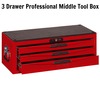 Teng Tools 8 Series Middle Box, 3 Drawer, Red, Steel, 26 in W x 12 in D x 10 in H TC803UN